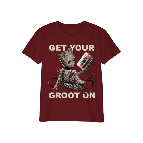 Guardians of the Galaxy Kindershirt Bordeaux Get Your Groot On Unisex
