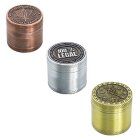 Zinkgrinder 40mm 4-teilig Metall Mahler Gold/Kupfer/Silber