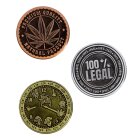 Zinkgrinder 50mm 4tlg. Gold Kupfer Silber Pollensieb