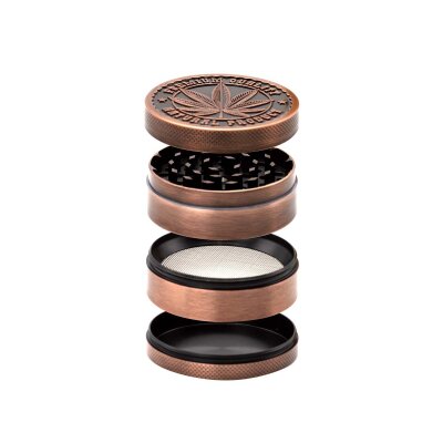 Alugrinder 63mm 4tlg in Gold/Kupfer/Silber