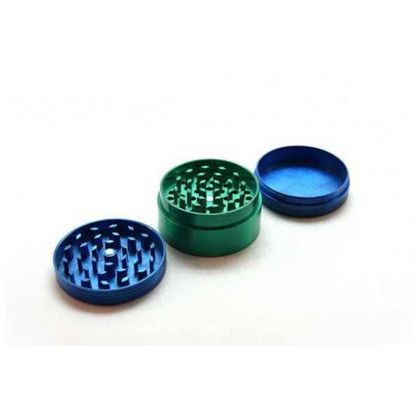 Grinder 3-tlg 55mm Alu anodisiert Grün Kräutermühle & Tabakmühle