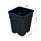 Quadratischer Pflanzentopf 7L 20x20x25cm für Grow Indoor-/Outdoor-Anbau von Pflanzen, Blümen, Gemüse PotKing