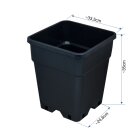 Quadratischer Pflanzentopf 25L 33x33x35cm für Grow Indoor-/Outdoor-Anbau von Pflanzen, Blümen, Gemüse