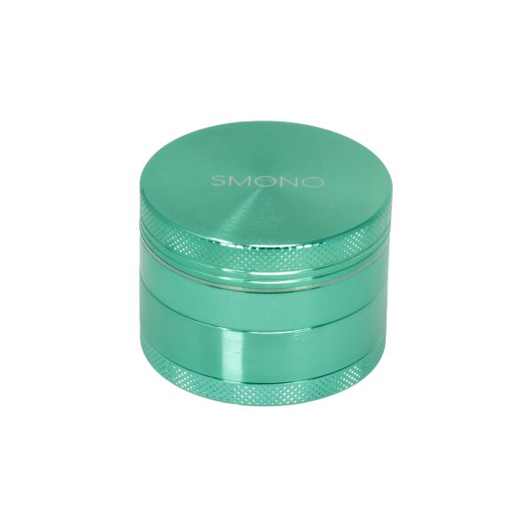 Smono Alu 4tlg Grinder Ø50 H35mm Grün anodisiert & Sieb
