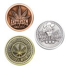 Grinder 40mm Amsterdam Leaf 4 Teile Kräuter Zerkleinerer farbig