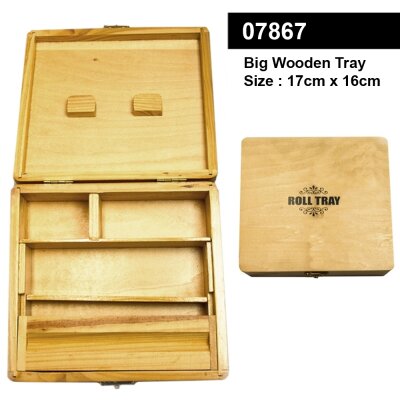 Roll Box Holz groß 17x16cm Aufbewahrung für...