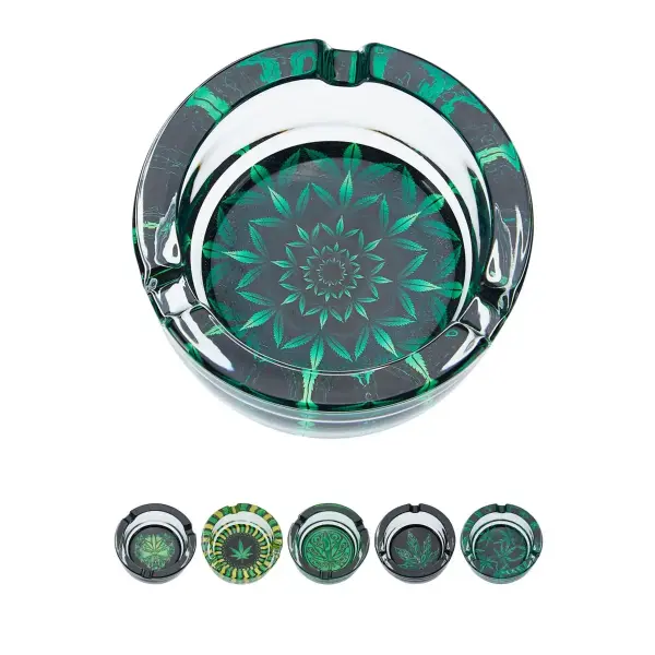 Champ High Aschenbecher Rund Leaves, Pfeifenzubehör