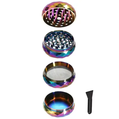 Grinder 6cm Rainbow Diamond - 4-teilig für Kräuter & Gewürze