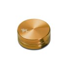 Black Leaf Alugrinder 2tlg gold anodisiert Kräutermühle