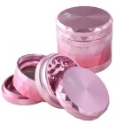 Alugrinder 4tlg. Rosa/Pink Kräutersiebmühle Black Leaf