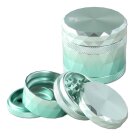 Alugrinder 4tlg. Silber Pollenmühle Black Leaf