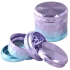 Alugrinder 4tlg. Violett Siebgrinder Black Leaf