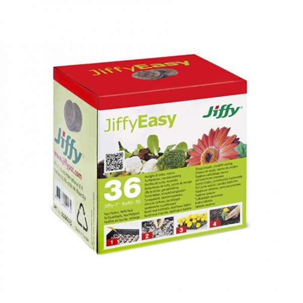 Jiffy Torfquelltabs 36Stk Anzucht Keimung Grow Starter Set