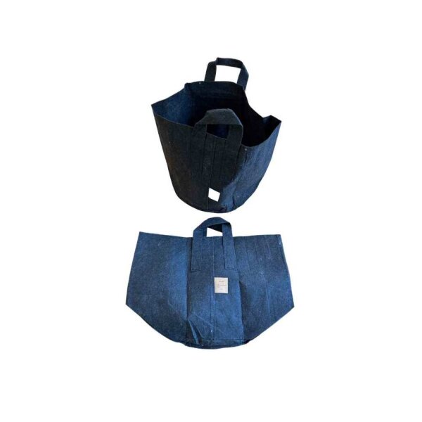 Root Pot 39L Stofftopf grau mit Griffen – starker Grow Pflanzbehälter