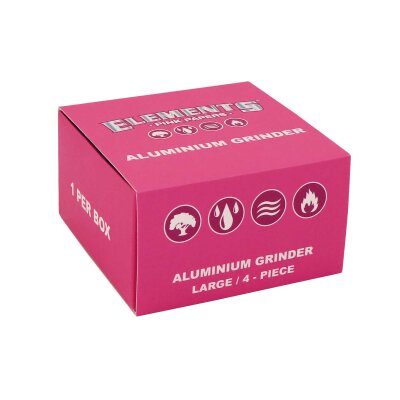 Alugrinder 4tlg. Pink Siebgrinder Elements