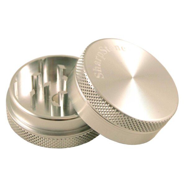 Alugrinder 2tlg. Silber anodisiert Kräuterzerkleinerer