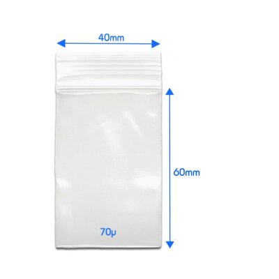 Tütchen 40x60mm 100St dick 70µ