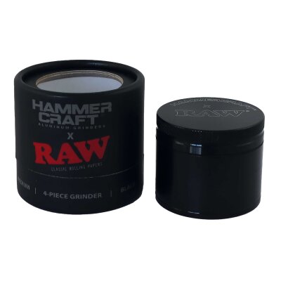 Alugrinder Schwarz 4-teilig 50mm Hammercraft x RAW