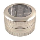 Alugrinder Silber 2-teilig 40mm mit Knopf