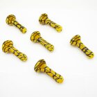 Glaspfeife 10cm gelb mit Kickloch