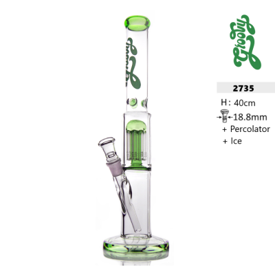 Glasbong 18,8 Groovy mit Perkolator und Eisfach 40cm