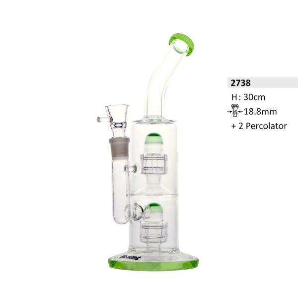 Glasbong 18,8 mit Perkolator und Eisfach Bullet 30cm