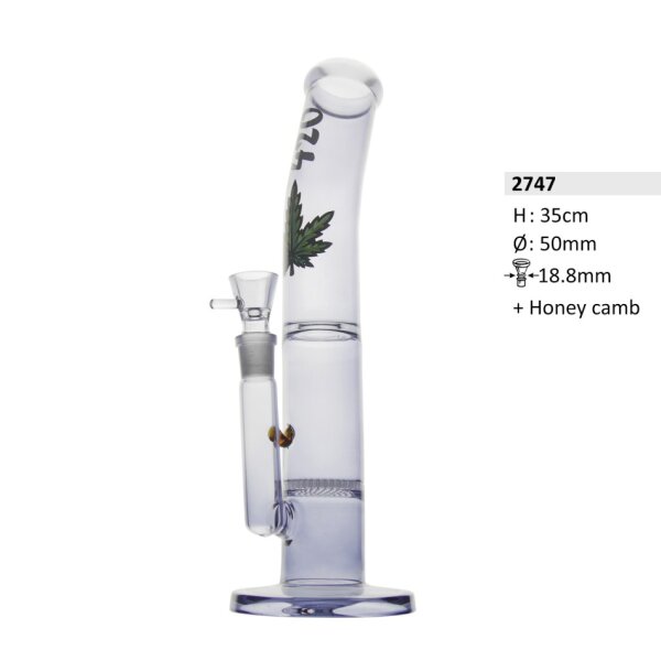 Glasbong 18,8 mit Honeycomb-Perkolator 35cm