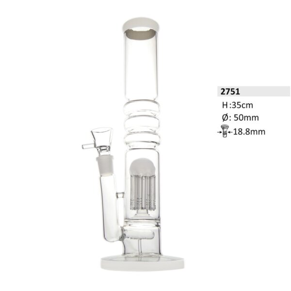 Glasbong 18,8 mit Perkolator und Glasschillum 35cm