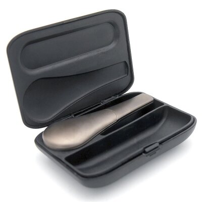 Metallpfeife 7cm Schwarz mit Deckel Black in Box