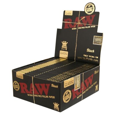 RAW Black Papers King Size Drehpapier Kräuter