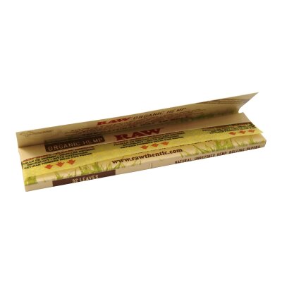 RAW Organic Papers, King Size, Hanf, 32 Blatt, ungebleicht