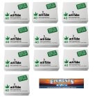 10x actiTube Aktivkohlefilter 8 mm 40 Stk + Elements Slim Long Paper