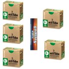 5x actiTube 6mm 50St Extra Slim Aktivkohlefilter + Elements Slim Long Paper