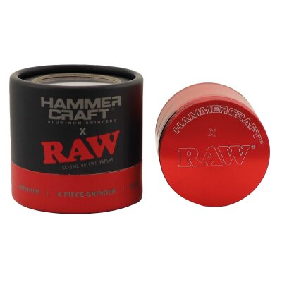 Alugrinder Rot 4-teilig 50mm Hammercraft x RAW