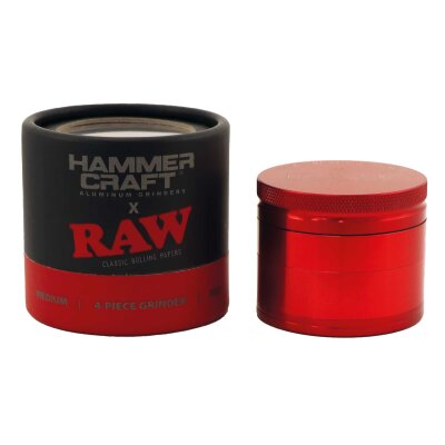Alugrinder Rot 4-teilig 50mm Hammercraft x RAW