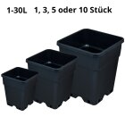 Quadratische Töpfe in verschiedenen Größen und Menge für Indoor und Outdoor Anbau von Pflanzen, Gemüse, Blümen