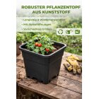 Quadratische Töpfe in verschiedenen Größen und Menge für Indoor und Outdoor Anbau von Pflanzen, Gemüse, Blümen