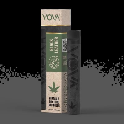 Volksvaporizer VOVA Vaporizer Schwarzes veganes Leder