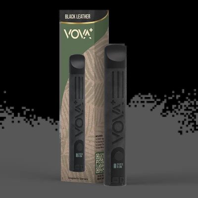 Volksvaporizer VOVA+ Vaporizer Schwarzes veganes Leder