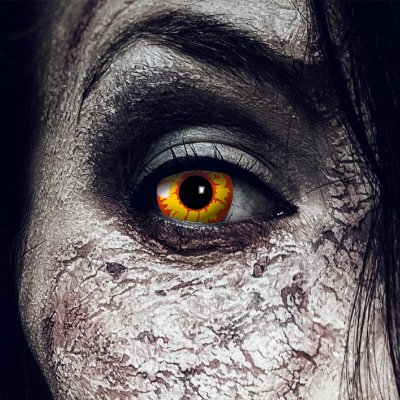 Kontaktlinsen Ork 3 Monate, Halloween Zombie Vampir,...
