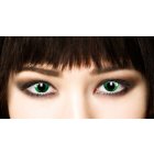 Farbig Grün/Schwarze Kontaktlinsen Reptil 3 Monate