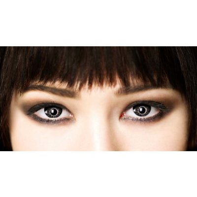 Farbig Schwarze Kontaktlinsen BigEyesBlack 3 Monate