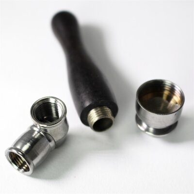 Schraubpfeife Holz 9cm klein & kompakt – Mini Tabakpfeife für unterwegs