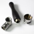 Schraubpfeife Holz 9cm klein & kompakt – Mini Tabakpfeife für unterwegs