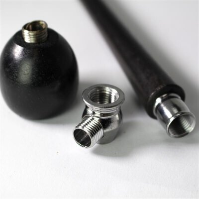 Holz Schraubpfeife 18cm groß & robust – Pfeife mit Schraubgewinde