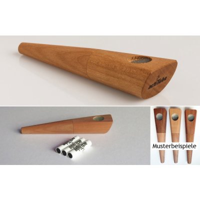 Acti Tube Pfeife aus Birnen Holz 11,5 cm mit intergrierten Activ Kohlefilter