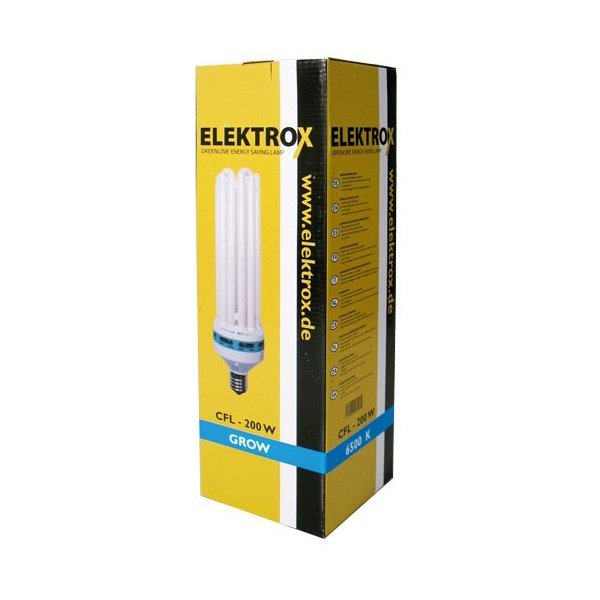 Elektrox Energiesparlampe für Wachstumsphase 200W Grow 6500K