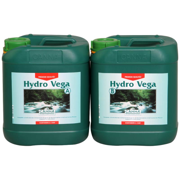 Canna Hydro Vega A+B je 10L Wachstumsdünger für nicht rezirkulierende Wassersysteme