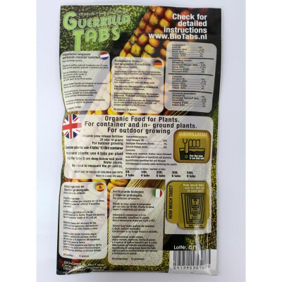 BioTabs Guerrilla Tabs 20St organischer Grow Outdoor Dünger