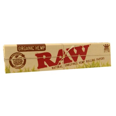 RAW Organic Papers, King Size, Hanf, 32 Blatt, ungebleicht
